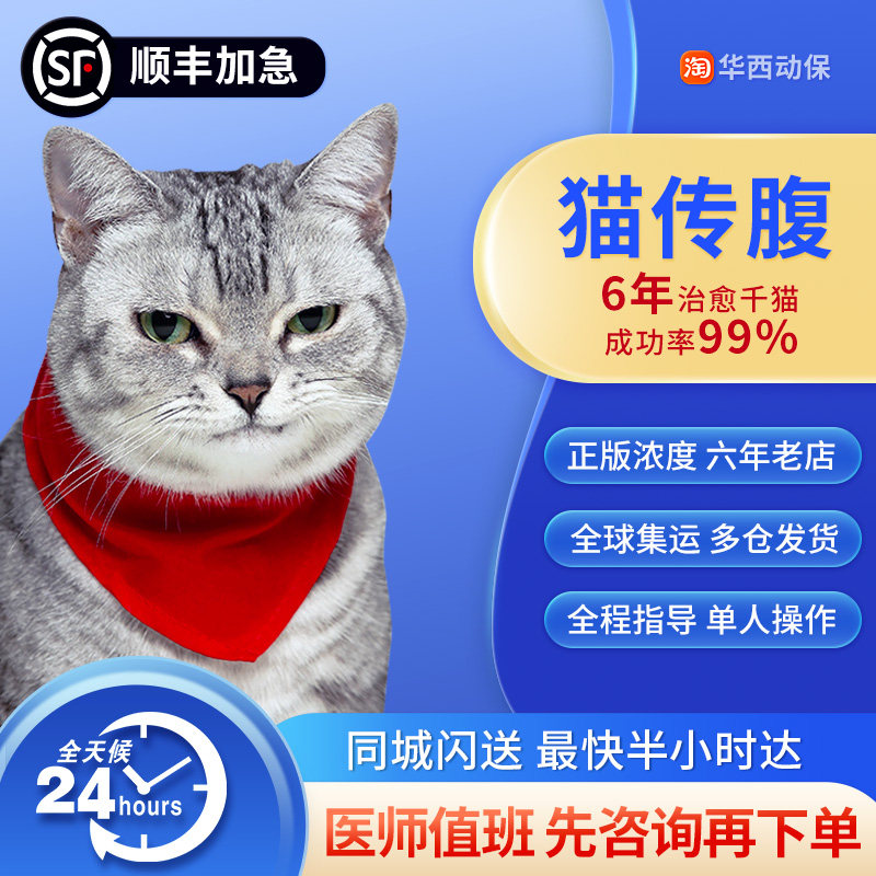 猫咪传腹干性湿性水剂油剂针剂抑制剂消腹水口服片剂腹膜炎营养液
