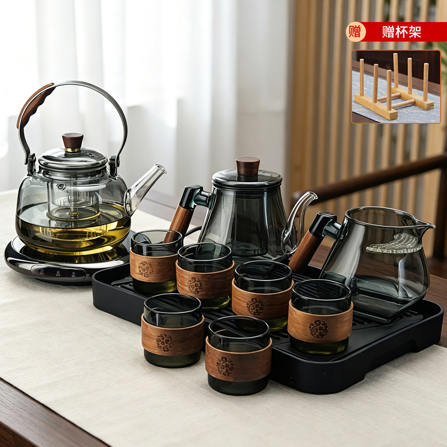 玻璃煮茶壶电陶炉功夫茶具套装