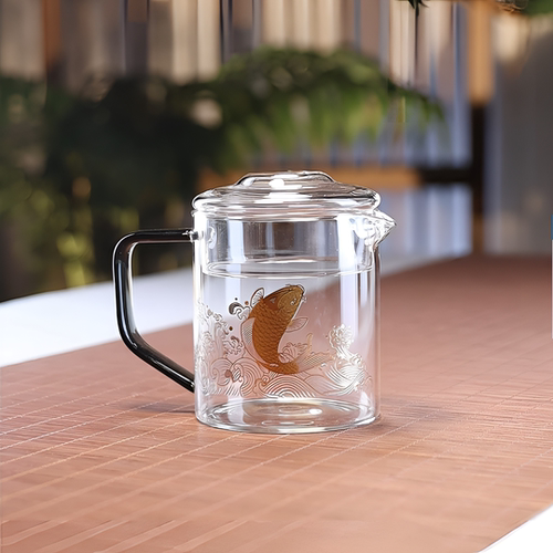 泡茶壶高硼硅耐热玻璃创意加厚茶杯办公室茶水分离泡茶杯耐高温