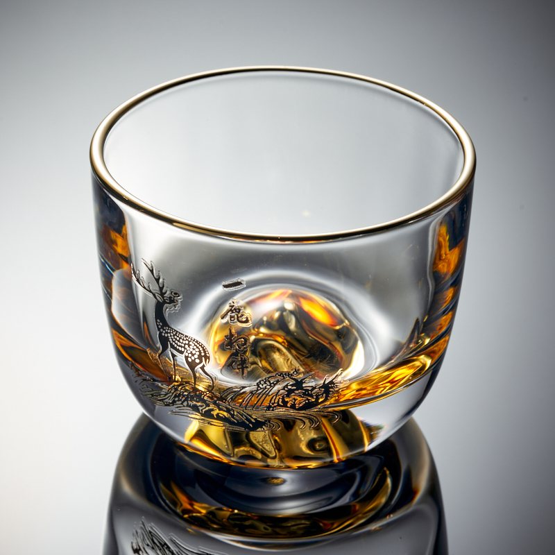 全度玻璃主人杯日式手工茶杯