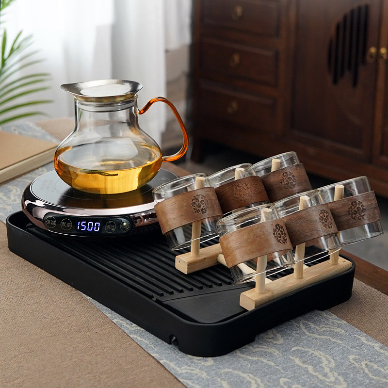 玻璃茶壶纯钛盖家用泡茶壶一体过虑茶水分离钛茶杯养生壶2026新款