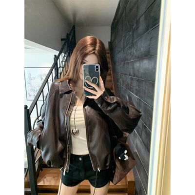 复古风宽松短款短外套