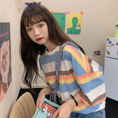 實拍己出貨！6535拉架棉！胖mm寬鬆大版短袖t恤女