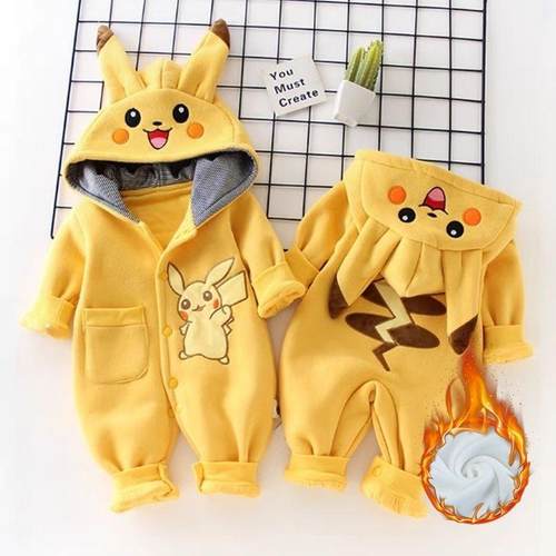 长爬卡通加绒保暖是前开秋冬