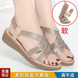 真皮复古外穿凉鞋女夏仙女风凉鞋
