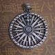 异域风情罗马时代钛钢饰品欧美童军花数字罗盘不锈钢吊坠 diy挂件