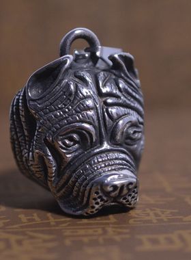diy钛钢斗牛犬吊坠新品特价包邮