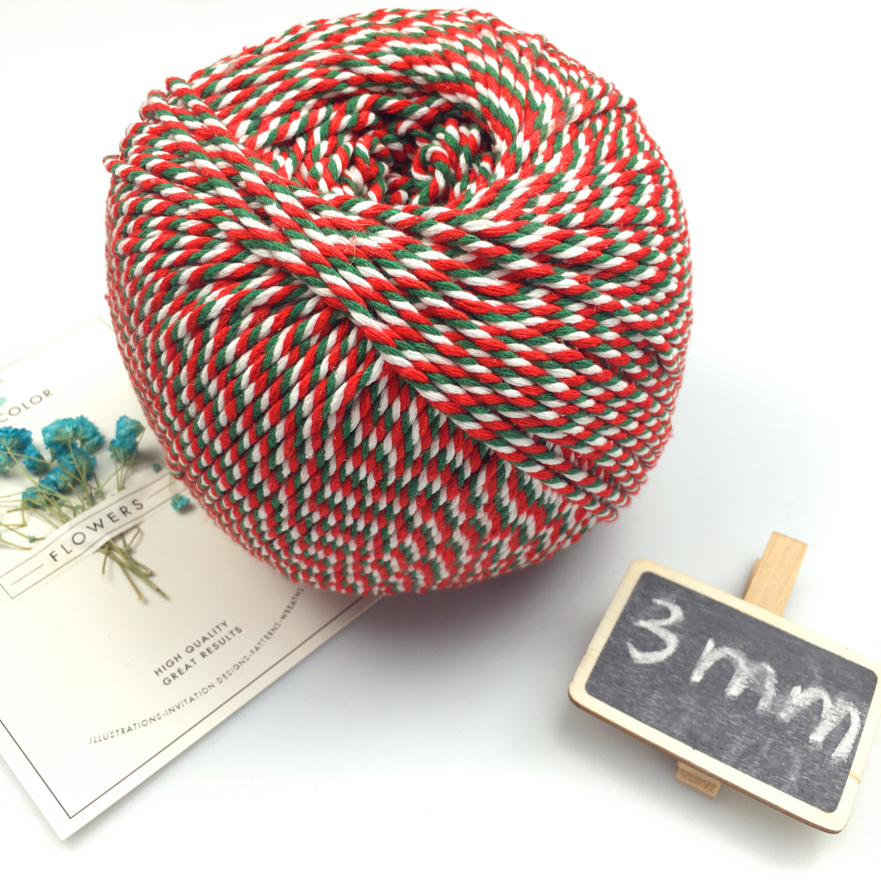 3mm三股棉绳手工捆绑绳diy礼盒