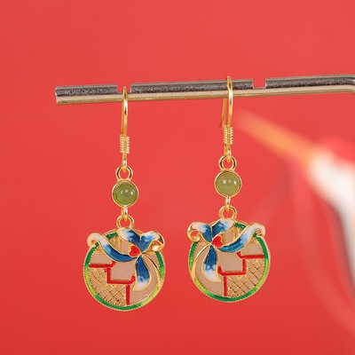 国风时尚百搭设计款S925纯银耳环