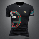 2025假模夏季新品质丝光棉男潮流短袖T恤QT6012AFD61007T-P70，男装T恤，阿丰达