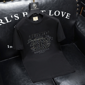 2026夏季新款品质丝光棉男潮流短袖T恤QT6012AFD2645T-P75，男装T恤，阿丰达