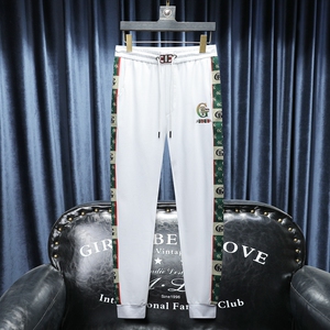 到5XL2024夏季新款高端品质男运动休闲长裤 QT3012AFD9998K-P130图片