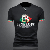 2026假模夏季新品质丝光棉男潮流短袖T恤QT6012AFD2612T-P75，男装T恤，钱塘6012(原3012)