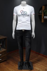 2026假模夏季新品质丝光棉男潮流短袖T恤 QT6012AFD2618T-P75图片