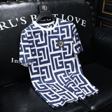 2024夏季新款高端品质丝光棉男士潮流短袖T恤QT6012AFD8380T-P70，男装T恤，钱塘6012(原3012)