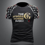 2025假模夏季新高端品质丝光棉男潮流短袖T恤QT6012AFD9922T-P75，男装T恤，阿丰达