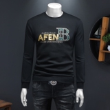 2025假模四季款男士圆领潮流刺绣时尚卫衣QT6012AFD1003Y-P125，男装卫衣，阿丰达