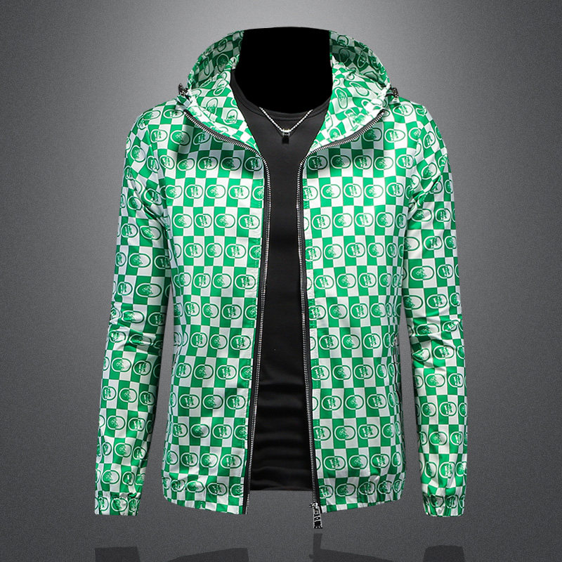 2025假模春装高端品质韩版男士连帽夹克外套QT6012AFD7773-P145，男装夹克，阿丰达