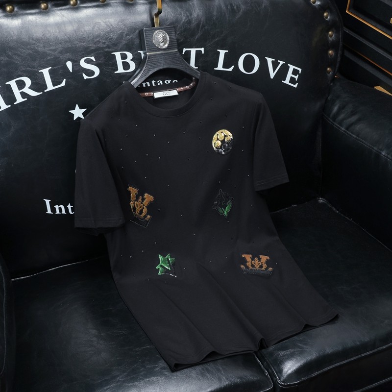 2026夏季新款高端品质丝光棉男士潮流短袖T恤QT6012AFD61020T-P75，男装T恤，阿丰达