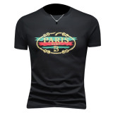 2026假模夏季新品质丝光棉男潮流短袖T恤QT6012AFD2603T-P75，男装T恤，钱塘6012(原3012)