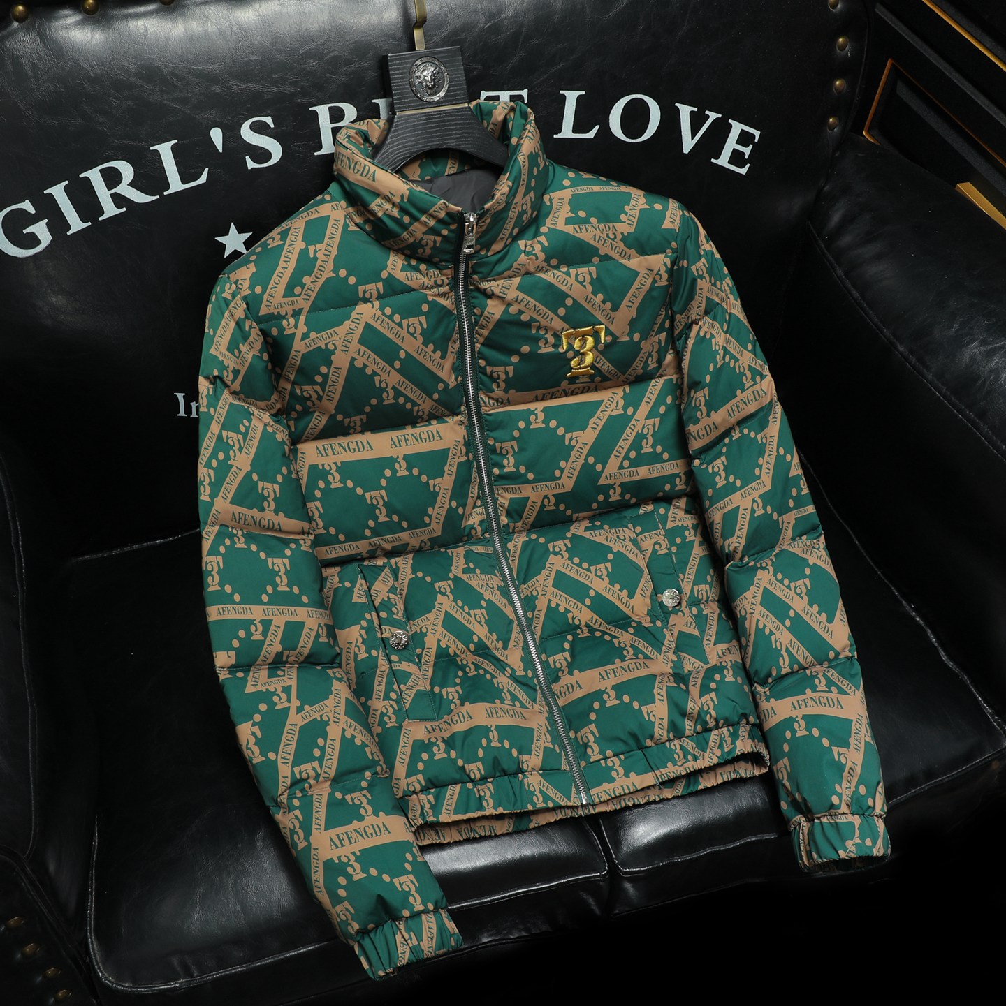 2025新款男士立领开衫时尚潮流羽绒服外套QT6012AFD7806-P310，男装羽绒服，阿丰达