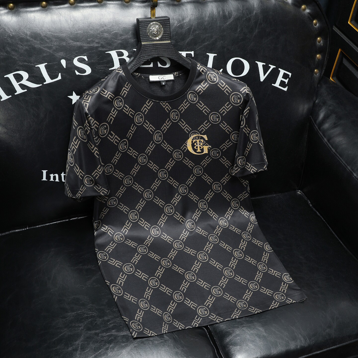 2026夏季新款高端品质丝光棉男潮流短袖T恤QT6012AFD2633T-P75，男装T恤，阿丰达