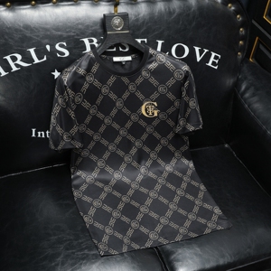 2026夏季新款高端品质丝光棉男潮流短袖T恤QT6012AFD2633T-P75，男装T恤，阿丰达