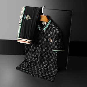 到5XL 高端男士翻领短袖长裤运动休闲套装可单卖QT3012TZ8529P210图片