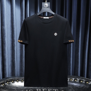 2026夏季新款高端品质丝光棉男士潮流短袖T恤QT6012AFD61016T-P70图片