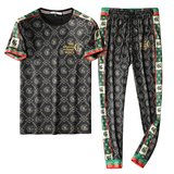 2025高端男士圆领短袖长裤运动休闲套装可单卖QT6012TZ9938P205，男装休闲套装，阿丰达