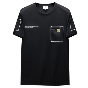 2026夏季新款品质丝光棉男潮流短袖T恤QT6012AFD2607T-P75图片