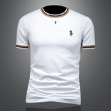 2026假模夏季新品质丝光棉男潮流短袖T恤QT6012AFD2613T-P75，男装T恤，钱塘6012(原3012)