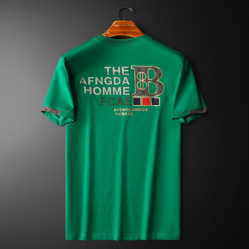 2026夏季新款高端品质丝光棉男士潮流短袖T恤QT6012AFD8551T-P75，男装T恤，阿丰达