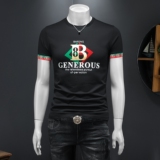 2026假模夏季新品质丝光棉男潮流短袖T恤QT6012AFD2612T-P75，男装T恤，钱塘6012(原3012)