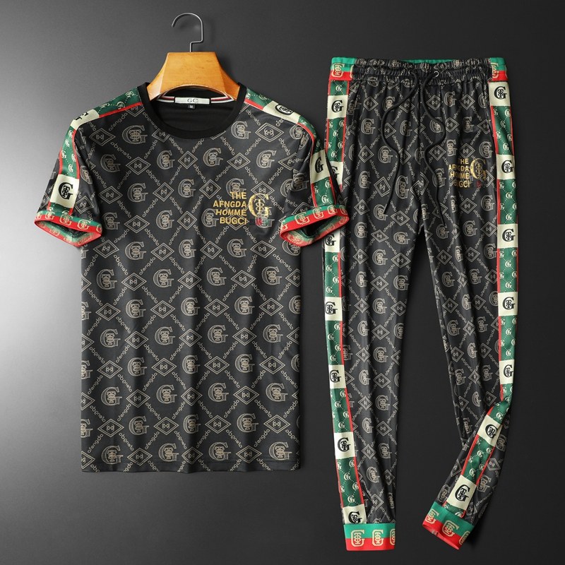 2025高端男士圆领短袖长裤运动休闲套装可单卖QT6012TZ9938P205，男装休闲套装，阿丰达