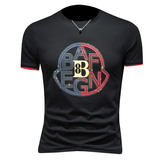 2026假模夏季新品质丝光棉男潮流短袖T恤QT6012AFD2626T-P75，男装T恤，钱塘6012(原3012)