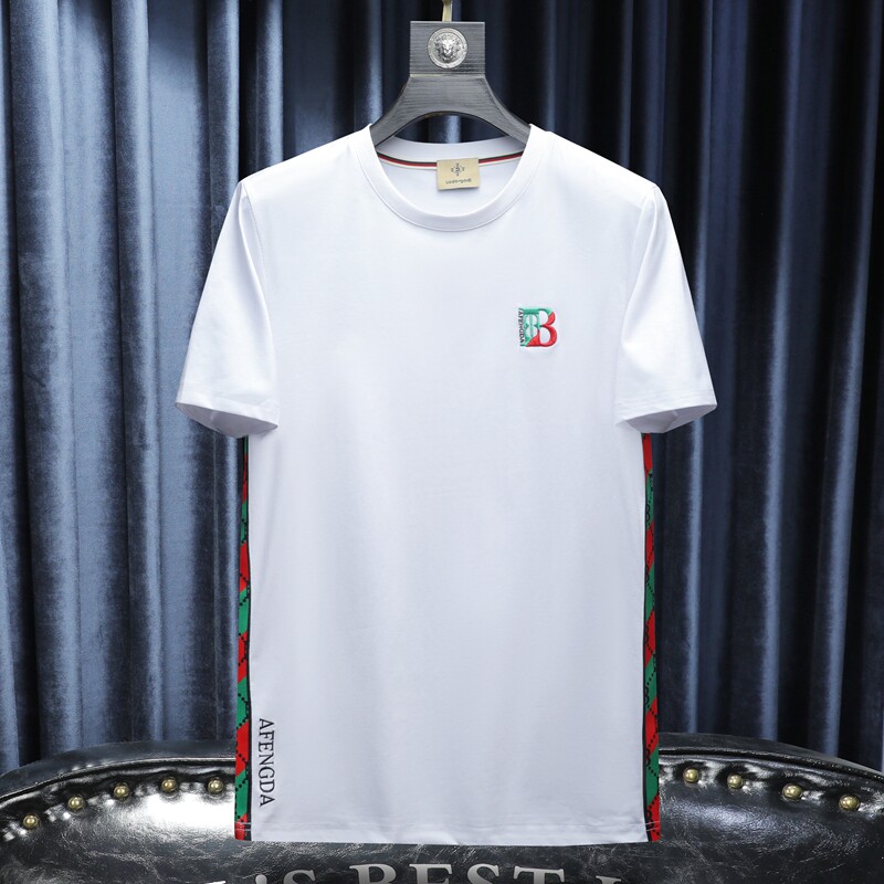 2026夏季新款高端品质丝光棉男潮流短袖T恤QT6012AFD61027T-P70,男装T恤,阿丰达