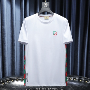 2026夏季新款高端品质丝光棉男潮流短袖T恤QT6012AFD61027T-P70图片