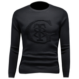 假模秋冬款新品男士圆领潮流针织衫打底毛衣QT6012AFD25025-P115，男装T恤，钱塘6012(原3012)