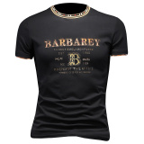 2024假模夏季新高端品质丝光棉男潮流短袖T恤QT6012AFD9907T-P70，商品下架区，钱塘6012(原3012)