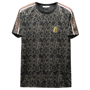 2026 夏季新高端品质丝光棉男潮流短袖T恤QT6012AFD2616T-P75图片