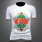 2025假模夏季新高端品质丝光棉男潮流短袖T恤QT6012AFD9939T-P75，男装T恤，阿丰达