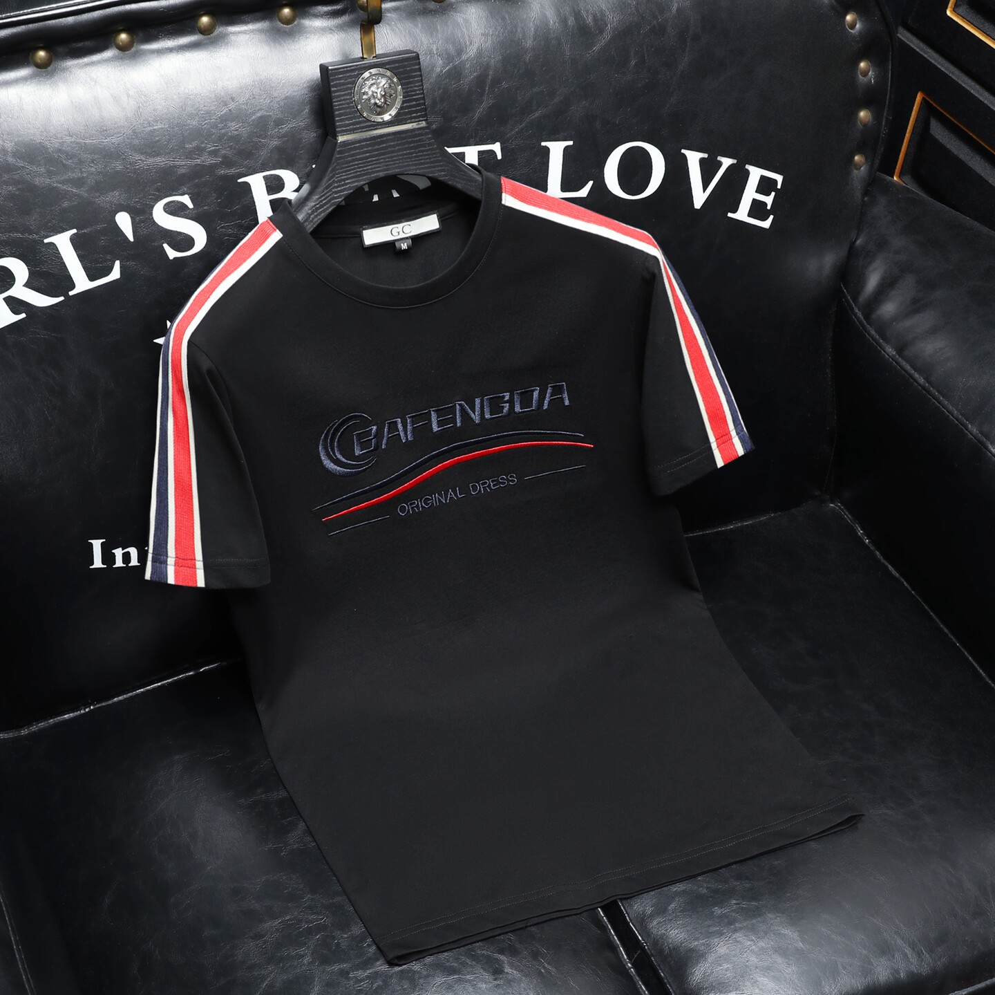 2026夏季新款品质丝光棉男潮流短袖T恤QT6012AFD2621T-P75，男装T恤，阿丰达