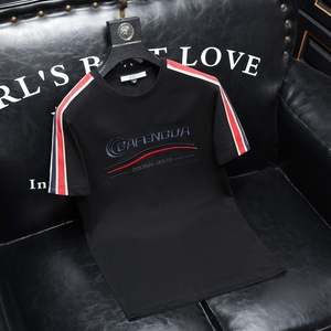 2026夏季新款品质丝光棉男潮流短袖T恤QT6012AFD2621T-P75，男装T恤，阿丰达