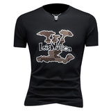 2025假模夏季新品质丝光棉男潮流短袖T恤QT6012AFD61014T-P70，男装T恤，阿丰达