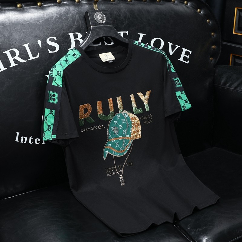 2026夏季新款高端品质丝光棉男士潮流短袖T恤QT6012AFD8363T-P70，男装T恤，阿丰达