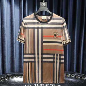 2024夏季新款高端品质丝光棉男潮流短袖T恤QT6012AFD9903T-P70图片