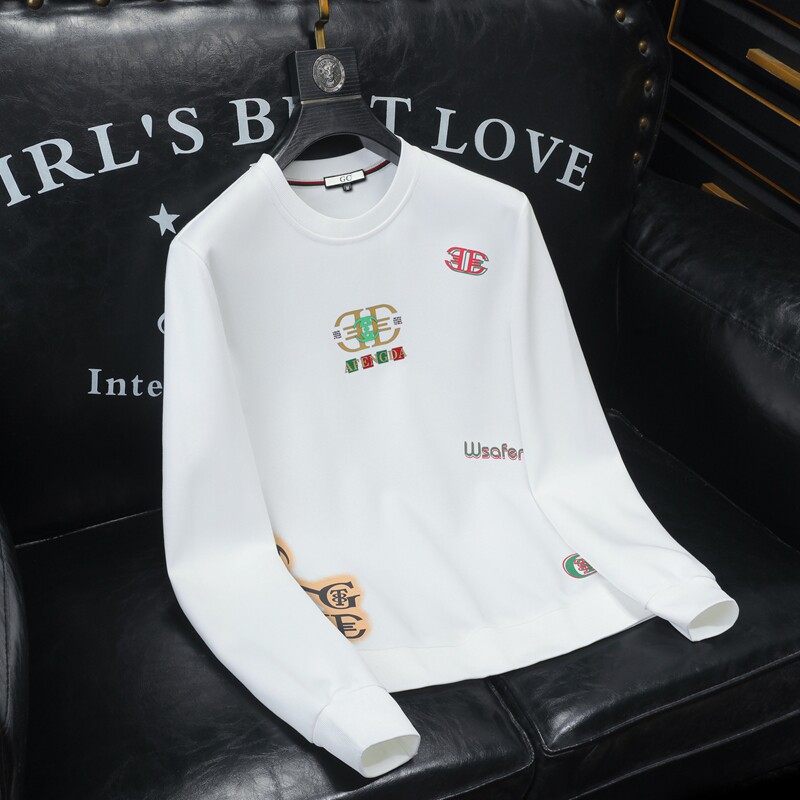 2026新款四季款男士圆领潮流刺绣时尚卫衣QT6012AFD9312Y-P125，男装卫衣，阿丰达