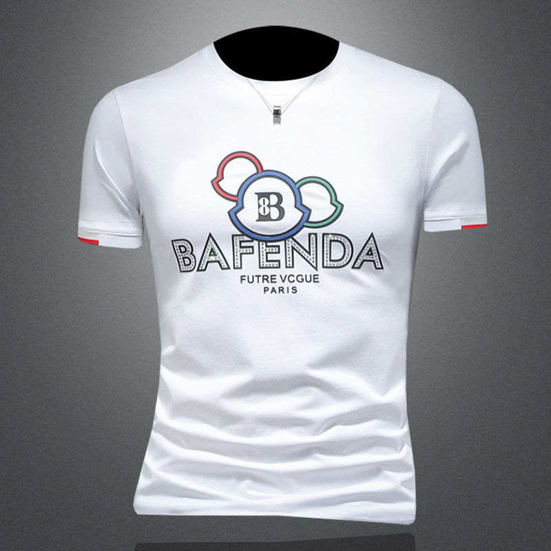 2026假模夏季新品质丝光棉男潮流短袖T恤QT6012AFD2618T-P75，男装T恤，钱塘6012(原3012)