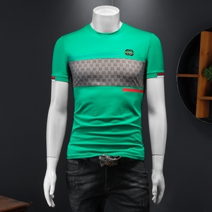 假模夏季新款高端品质丝光棉男潮流短袖T恤 QT3012AFD7010T-P70，商品下架区，钱塘6012(原3012)